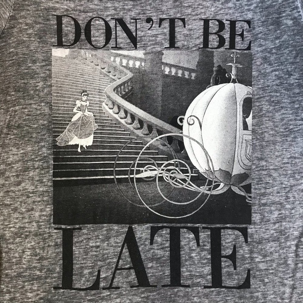 Disney Gray Cinderella Burn out Graphic T-shirt - Picture 2 of 4
